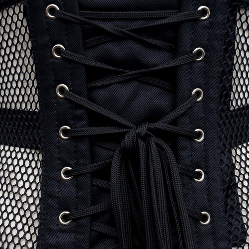 Trixie - Mesh Double Steel Boned Waspie Corset | All Colors