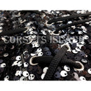 Black Sequin Steel Boned Underbust Corset