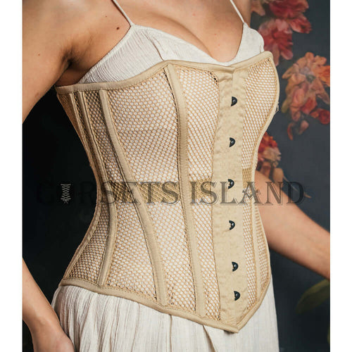 Beige Mesh Corset for Waist Training