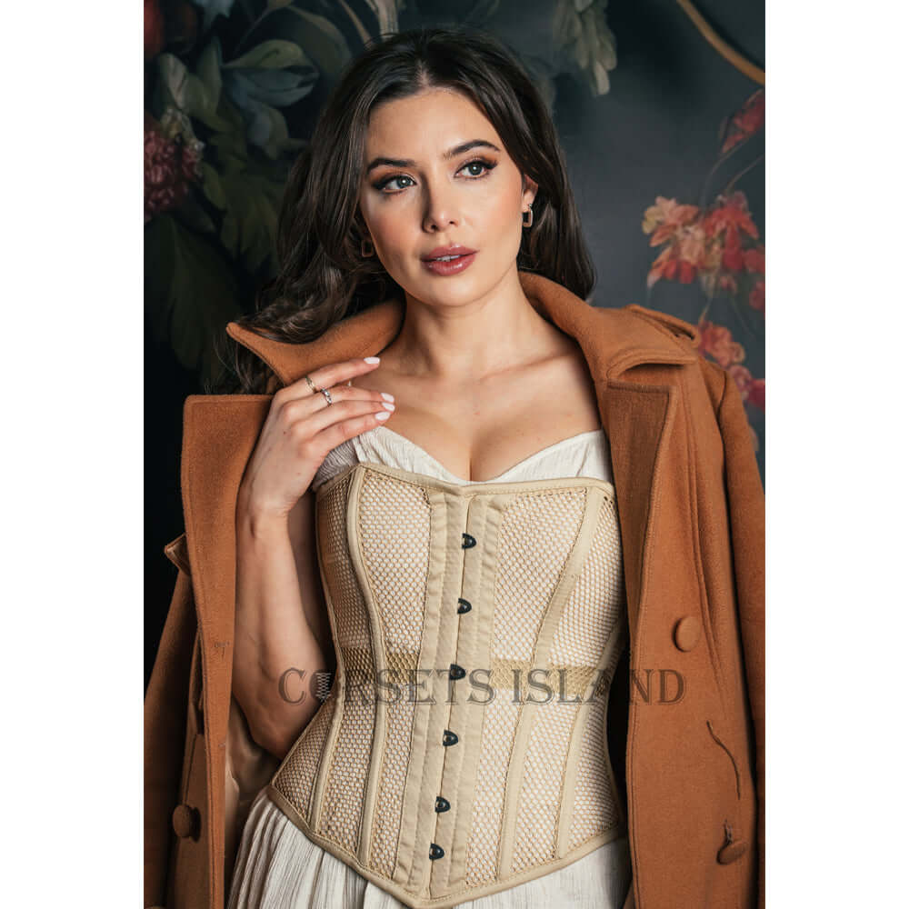 Beige Mesh Corset for Waist Training | Sculpt Your Perfect Figure