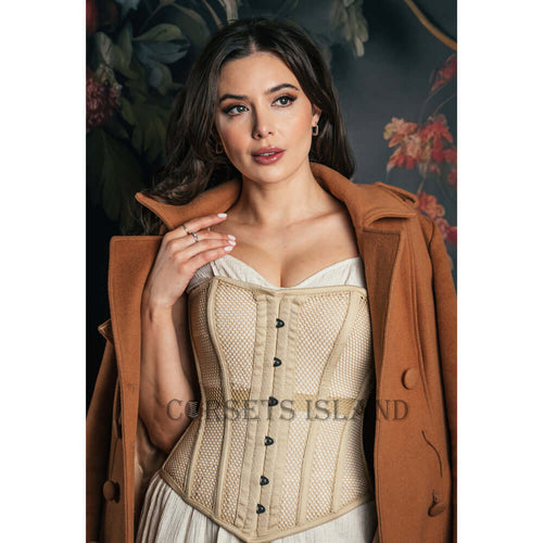 Beige Mesh Corset for Waist Training | Sculpt Your Perfect Figure