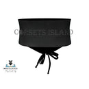 Black Lace-Up Corset Belt