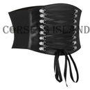 Black Laced Leather Corset Elastic Belt for Styling