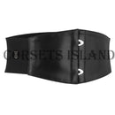 Black Leather Corset Belt – Short Elastic Waist Cincher for Women