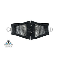 NYX - Black Mesh Corset Belt Adjustable Waist Cincher Elastic Belt