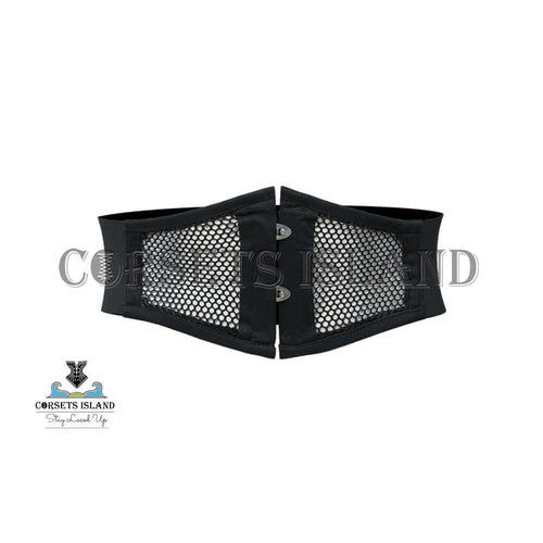 Black Mesh Corset Belt | Breathable Waist Trainer for Women