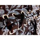 Blue Floral Brocade Corset