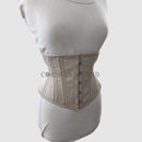 Cream Underbust Corset – Satin Waist Shaper with Steel Boning