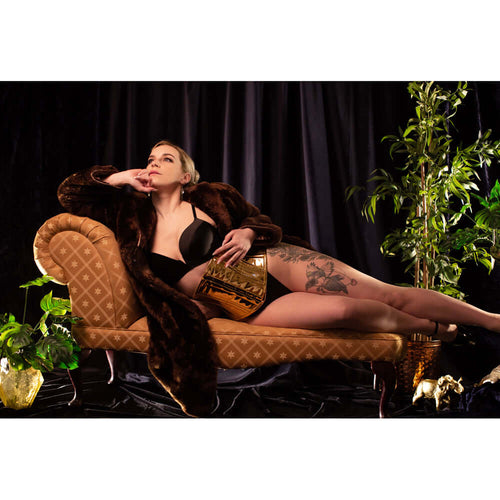 Gold PVC Underbust Corset – Steel Boned Waist Trainer
