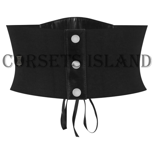 Laced Style Leather Womens Corset Elastic Belt