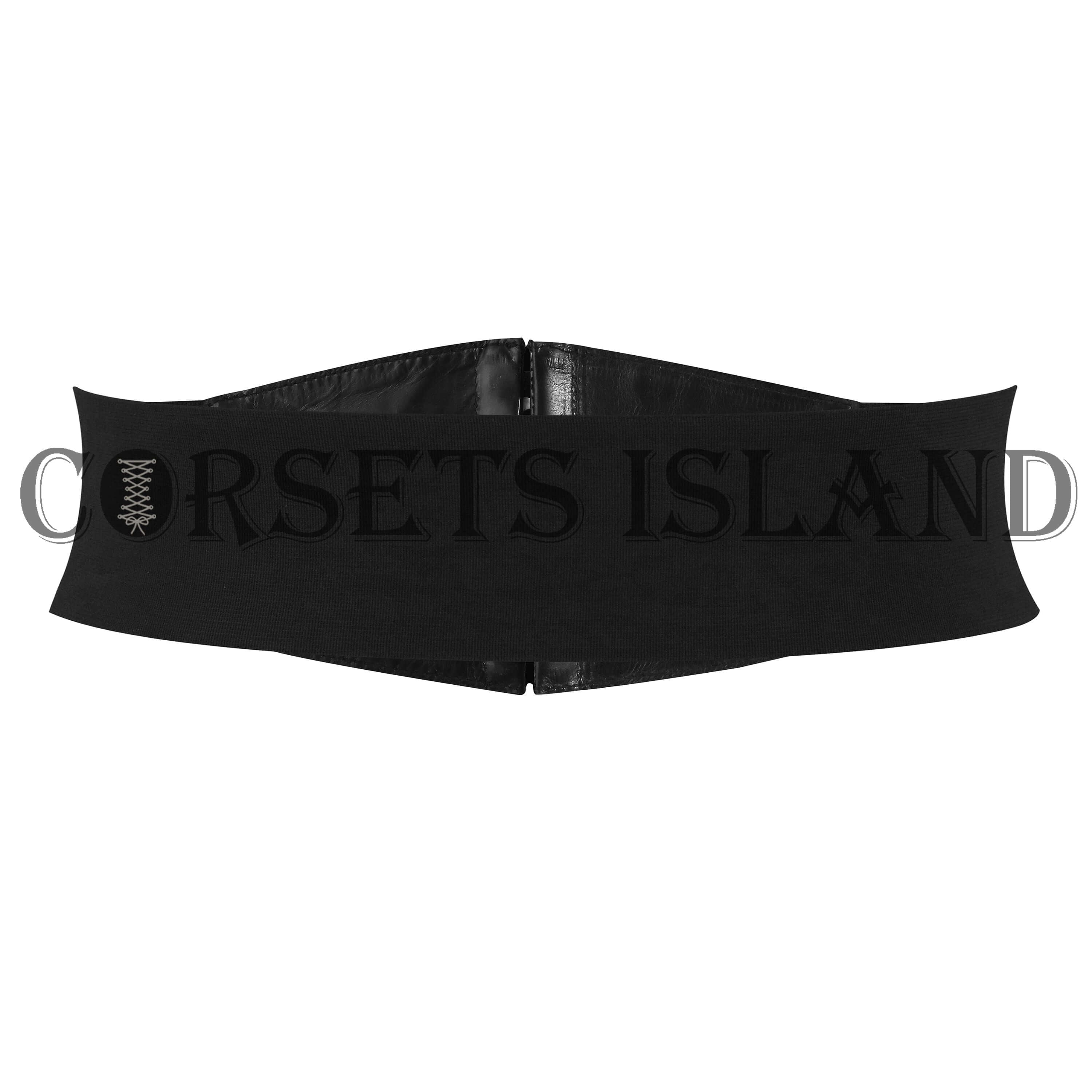 Leather Black Women Short Elastic Belt