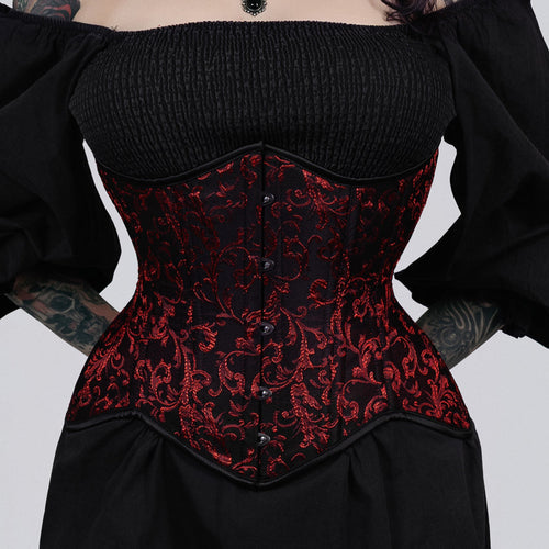 Black and red corset