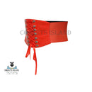 Red Corset Belt for Women – Soft Sheep Leather & Elastic Fit
