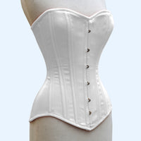 Elena - Overbust Long Line Cotton Steel Boned Corset | All Colors
