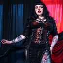 Mina - Dark Steampunk Edition Korsett aus Brokat mit Stahlstäben | Alle Farben