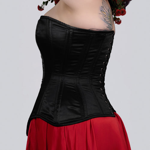 Jessica - Satin Steel Boned Waist Training Overbust Corset | All Colors