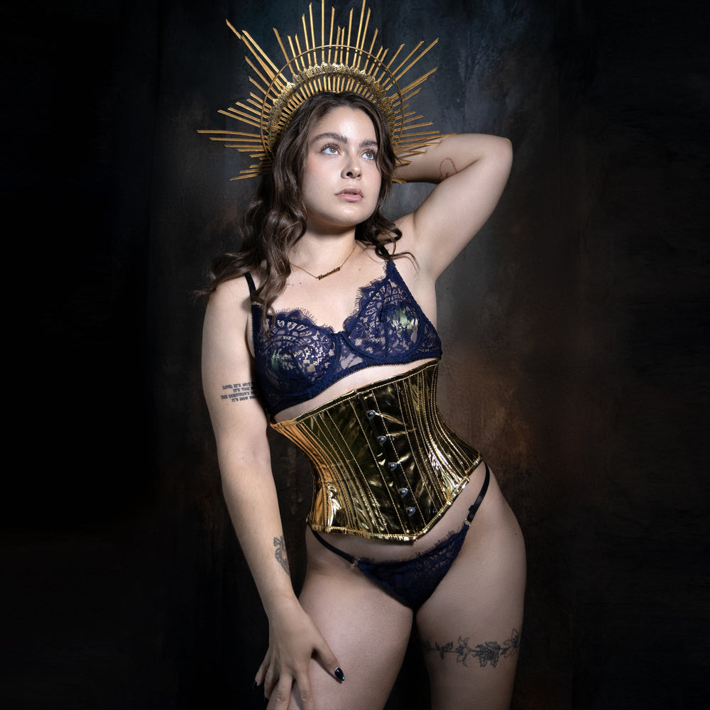 Alice – PVC-Stahl-Korsett zur Formgebung, Gold | Alle Farben