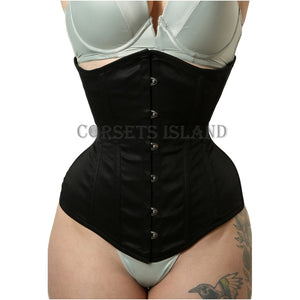 Cressida – Curvy Cotton Underbust Steel Boned Waist Trainer Corset