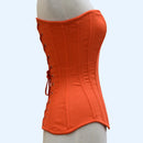 Elena - Overbust Long Line Cotton Steel Boned Corset | All Colors
