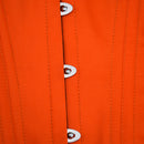 orange cotton steel boned overbust corset hook and eye closure - corsets island
