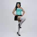 Jessica - Mint Green Polka Dot Pin Up Overbust Corset