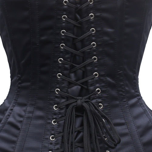 Jessica - Satin Steel Boned Waist Training Overbust Corset | All Colors