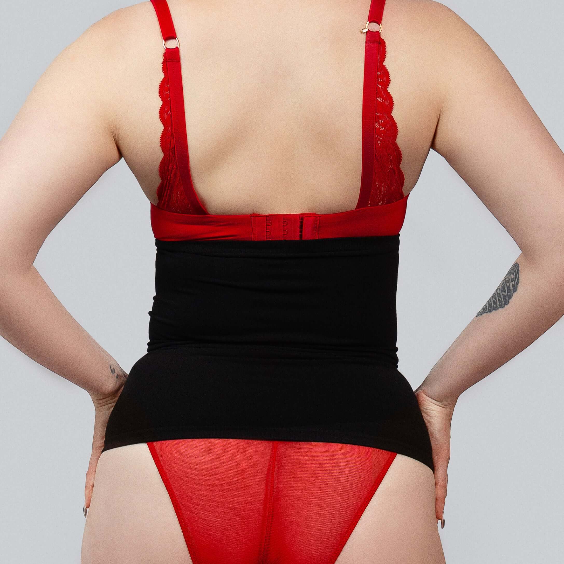soft seamless bamboo longline corset liner seamless back view - corsets island