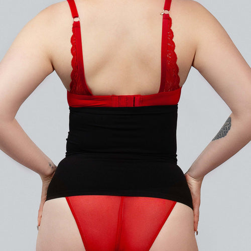 soft seamless bamboo longline corset liner seamless back view - corsets island