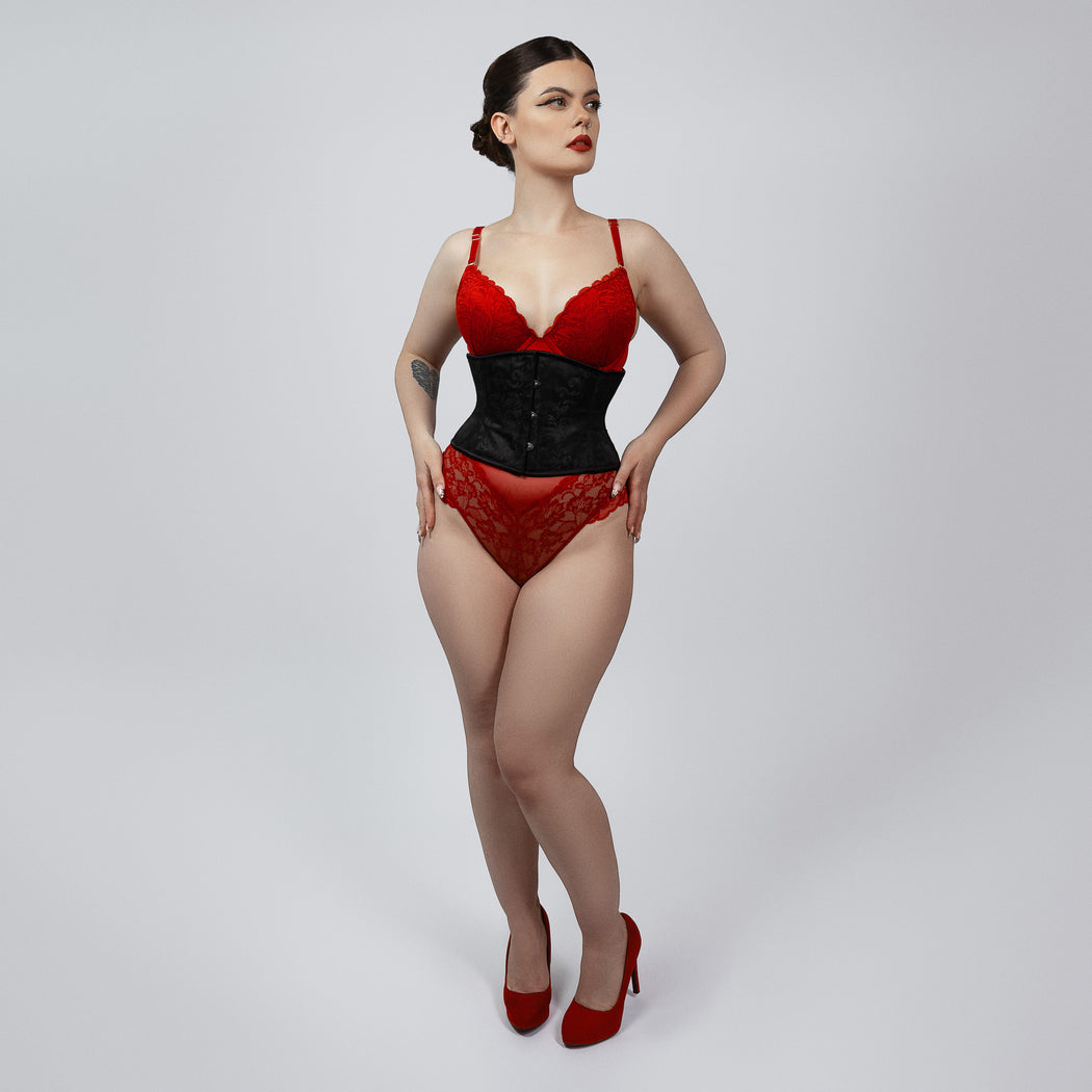 Trixie – Brocade Double Steel Boned Waspie Corset