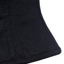 trixie black cotton waspie corset hip edge stitching detail corsets island