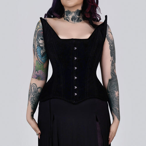 black velvet corset